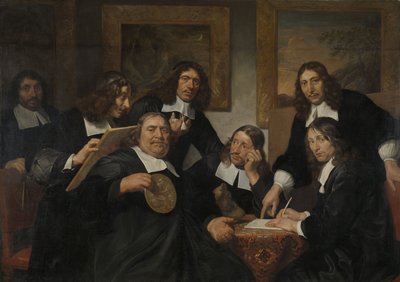 I governatori della gilda di San Luca, Haarlem, 1675 da Jan de Bray  